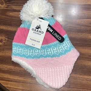 NWT Grand Sierra Pink and Blue Toddler Beanie size 2-4